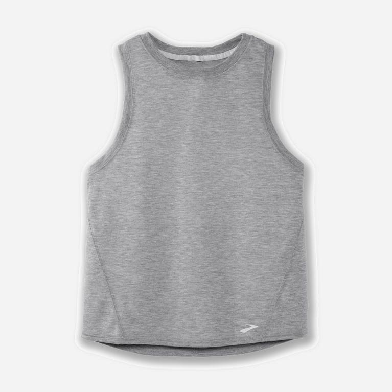 Brooks Distance Womens Running Tank Top - Heather Ash/Grey - Philippines (721540XZT)